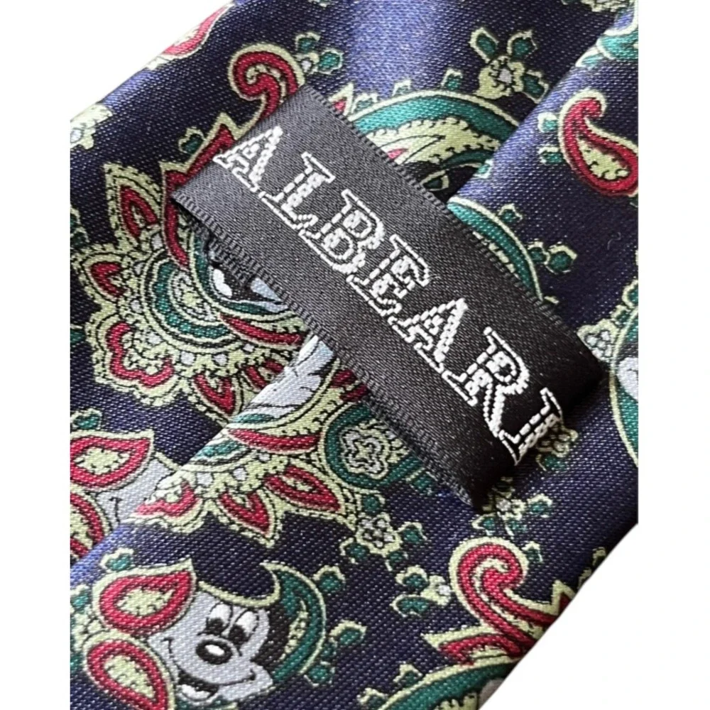 VTG LOT OF 3, Men's Neck Tie LOONEY TUNES Mickey Mouse RUDOLPH REINDEER Cartoons